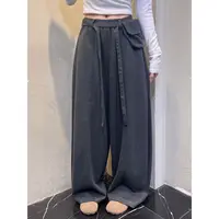 范范与凡凡【柏木归秋】软糯慵懒宽松糯米裤垂坠感拖地毛呢阔腿裤
