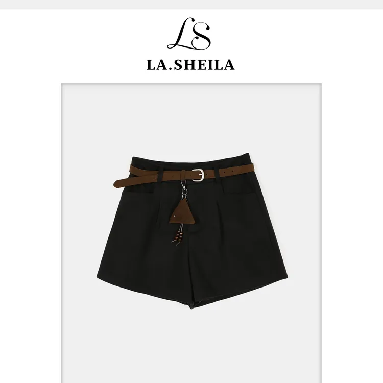 LA.Sheila送腰带 百搭加厚短裤253-DK/1010-5605