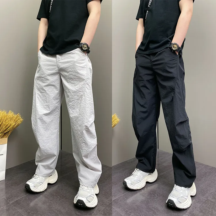 美式男裤2025年秋季新款痞帅宽松哈伦裤青年男士休闲户外直筒裤子