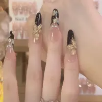 【冥月黑影】R抒雅穿戴甲纯欲气质指尖渐变淡雅高级指甲贴