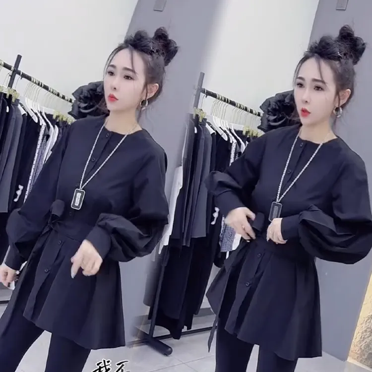 2025秋冬新款时尚显瘦气质网红高档洋气女高级百搭宽松大码衬衫潮