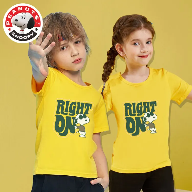 史努比童装一手货源女童夏季衣服儿童t恤精梳棉短袖夏装