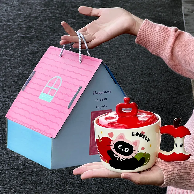 生日礼物送女生闺蜜实用马克杯惊喜创意独特陶瓷圣诞苹果杯女孩子