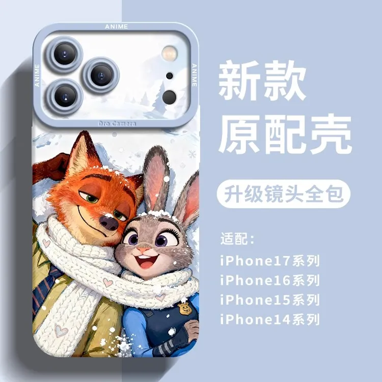 雪地尼克朱迪适用苹果17promax手机壳新款疯狂动物城手机壳1615