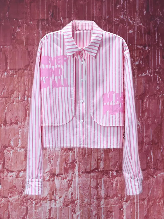 【LIANG哥女装】2025春季高定设计师款《涧花轻粉色》欧版衬衫6530A