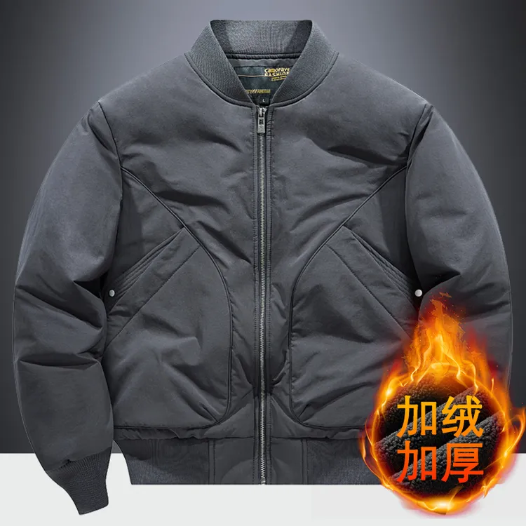 秋冬季保暖厚款棉衣宽松棒球领冬装加绒加厚防风高端耐磨棉袄外套