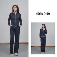 [alicelulu]时尚运动拼色套装春秋休闲柔软舒适宽松S2144870U