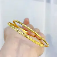 【矿金手工制作】 矿古法碎冰冰双环手镯时尚百搭