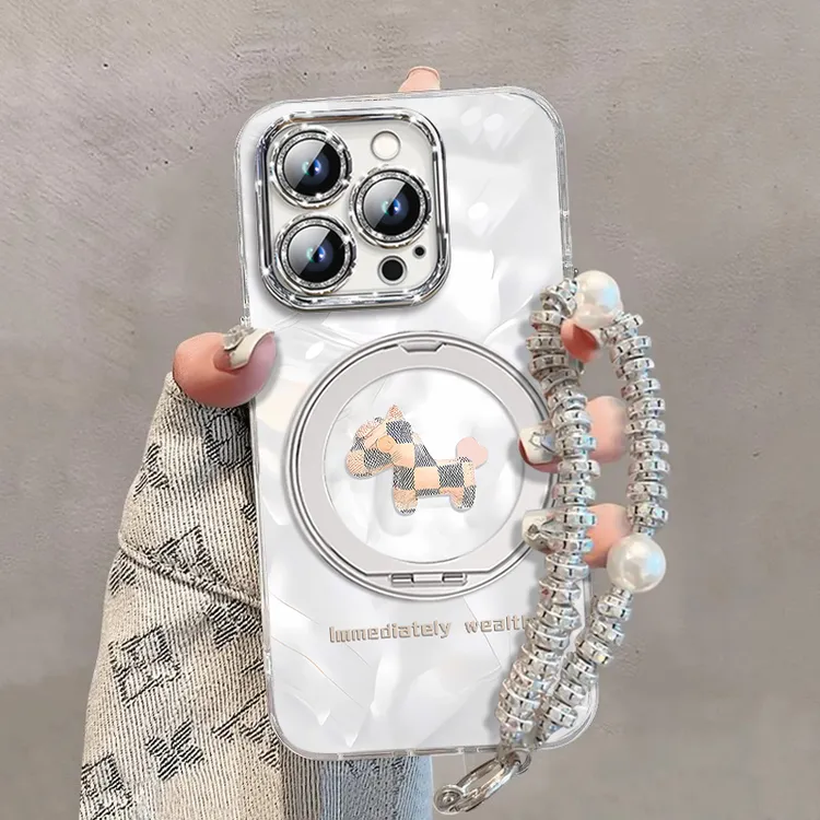 适用苹果17promax新款手机壳iPhone16pro硅胶15防摔14格纹小马