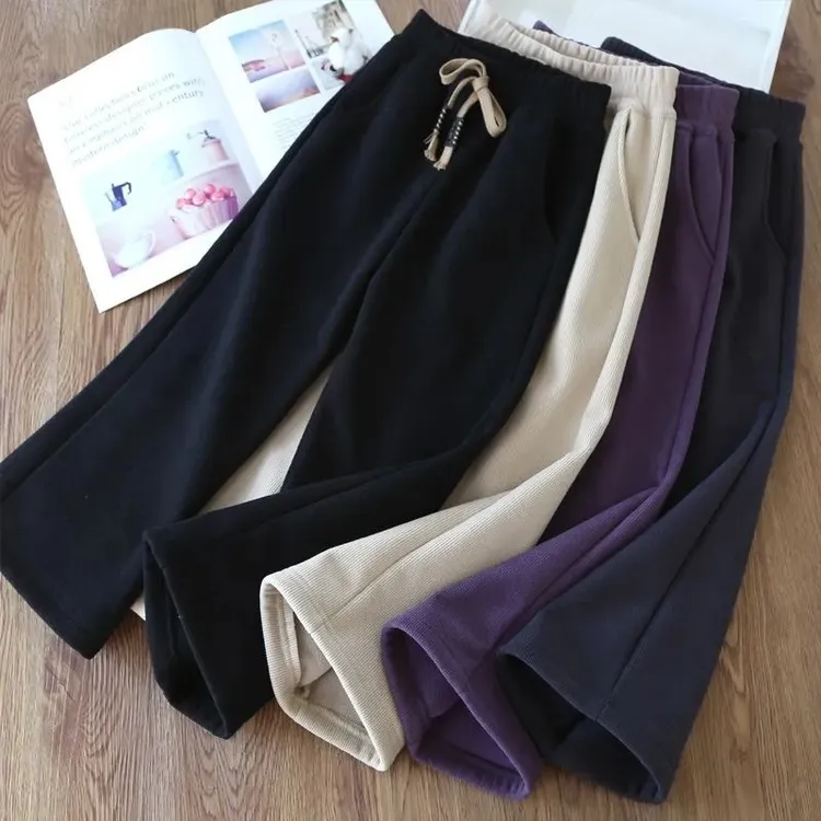 女童裤子休闲长裤春秋松紧带女休闲裤中大童卫裤女童加厚洋气童裤