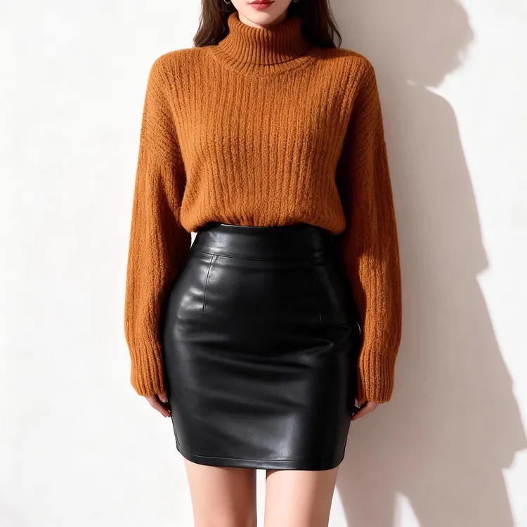 黑色皮裙半身裙包臀2025秋冬新款高腰弹力百搭轻熟风气质pu皮短裙
