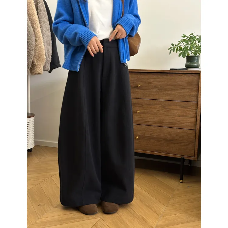 XIAOYINZI   今年最流行的气球裤  新春款薄绒高腰显瘦百搭阔腿裤