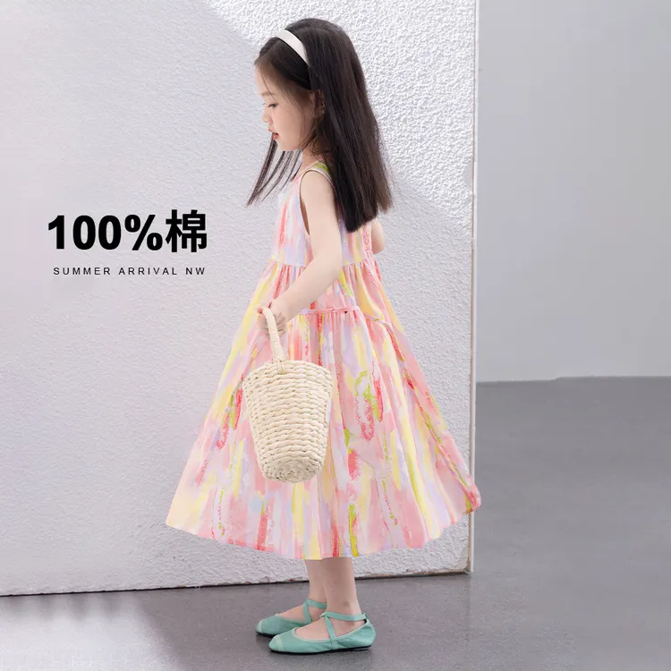 女童连衣裙2025夏装新款儿童海边裙子童装纯棉碎花裙旅游薄夏装裙