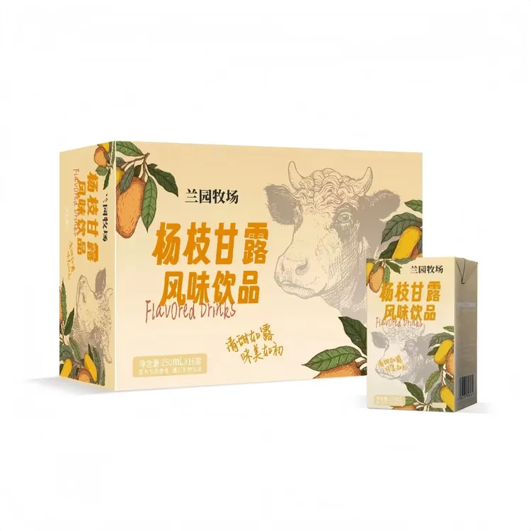 【整箱批发】兰园牧场杨枝甘露风味饮料芒果味250ml*16盒厂家直发
