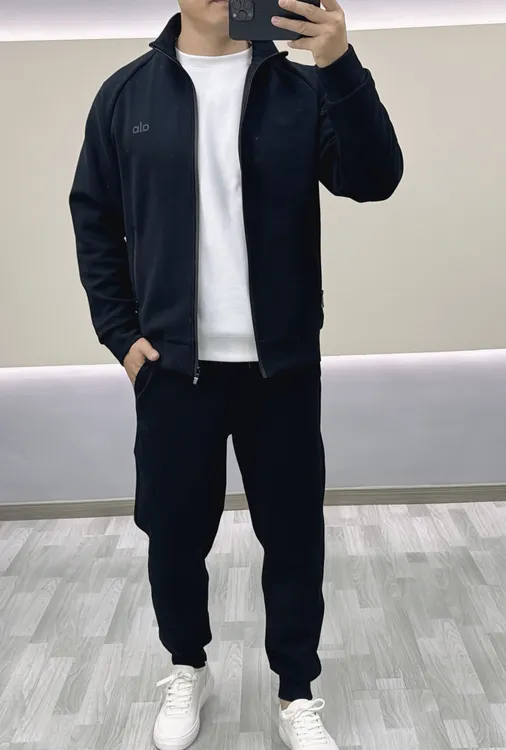 男士连帽休闲运动套装秋季男立领拉链开衫休闲春秋百搭简约潮流