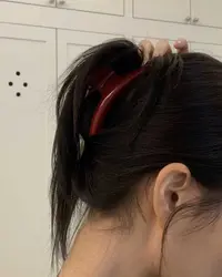 喜喜家韩国东大门正品MOHHE红色抓夹