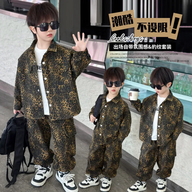 洋气潮牌新款棉布两件套儿童春秋中小童适用9岁