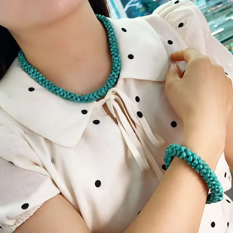 湖北原矿丫角山随形项链手链礼盒款