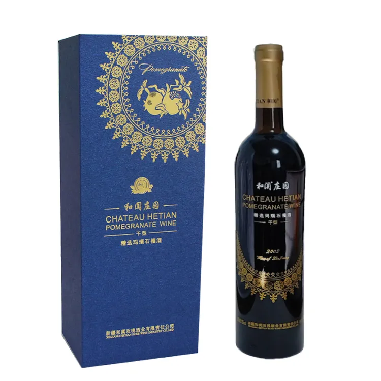 和阗新疆特产和田和阗庄园玛瑙石榴酒干型石榴酒葡萄酒750ml