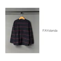 FAY  | 绒感撞色条纹针织衫（5H1073）