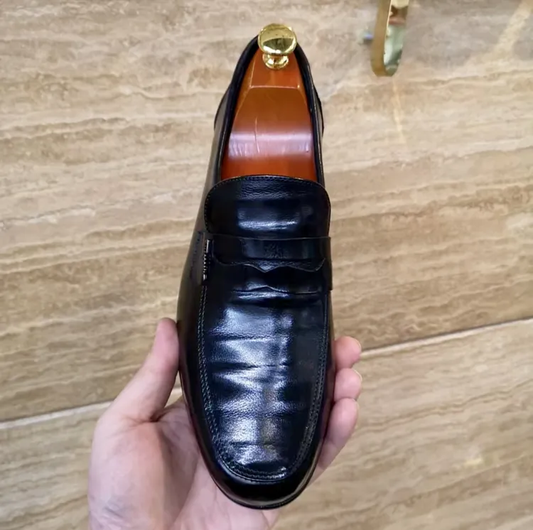 35码起套脚素面中式风商务风春秋休闲皮鞋欧若智性风轻商务皮鞋