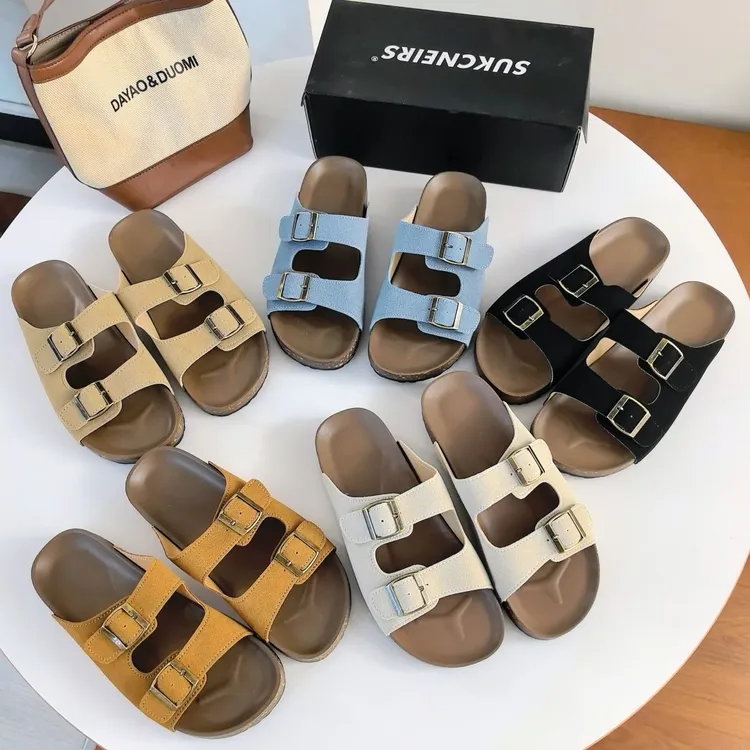 勃肯鞋女2024夏季新款平底博肯懒人凉拖鞋软底沙滩一脚蹬懒人拖鞋