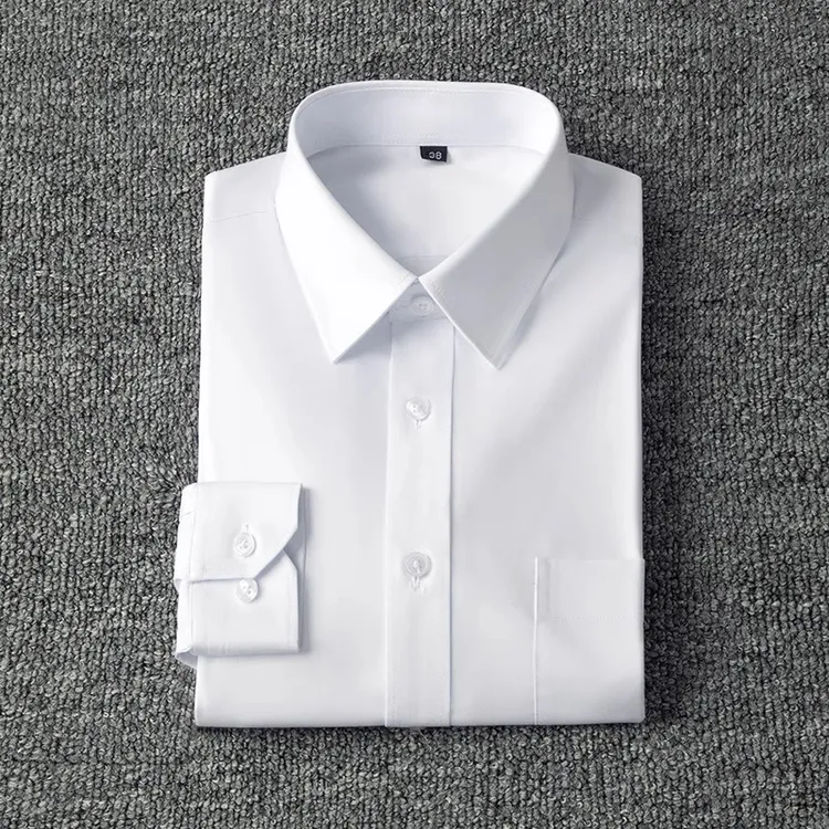 长袖白色衬衫女春秋2025新款通勤西装打底上衣商务正装职业白衬衣