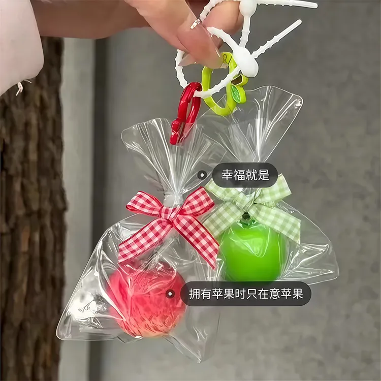情侣包包挂件圣诞节平安果钥匙扣挂饰一颗苹果挂件钥匙扣挂件礼物