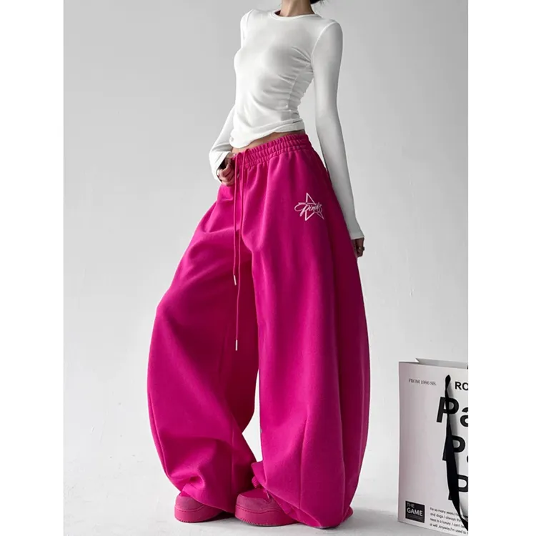 巨好看2025秋冬装新款运动裤女加厚显瘦高腰束脚宽松学生休闲卫裤