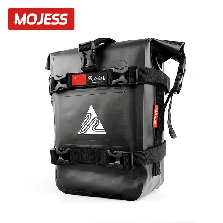 MOJESS摩托车摩旅护杠包防水包多功能侧边包车架包耐磨斜挎防暴雨