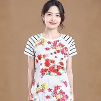 704  GZ夏季宽松短袖上衣显瘦遮肚百搭T恤衫A3 