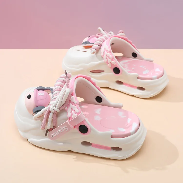 洞洞鞋女2025新款夏季外穿网红时尚厚底防滑包头踩屎感沙滩凉拖鞋