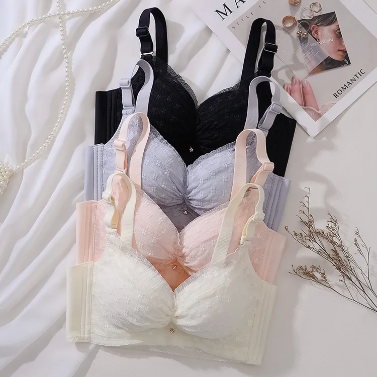 夏季女士小胸显大性感纯欲蕾丝收副乳防下垂调整型聚拢隐形抹胸内