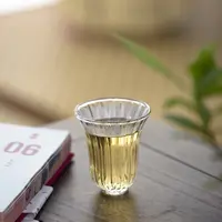 高硼硅玻璃女神品茗杯茶杯闻香杯绿茶杯家用花瓣女神功夫茶具