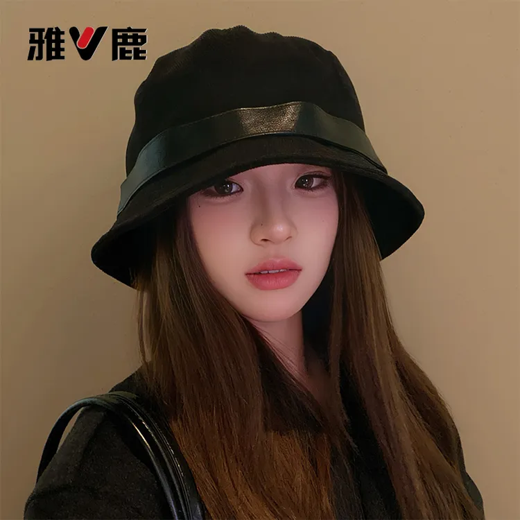 灯芯绒渔夫帽女2025新款韩版一帽多戴可做小礼帽高性价比骑车可戴