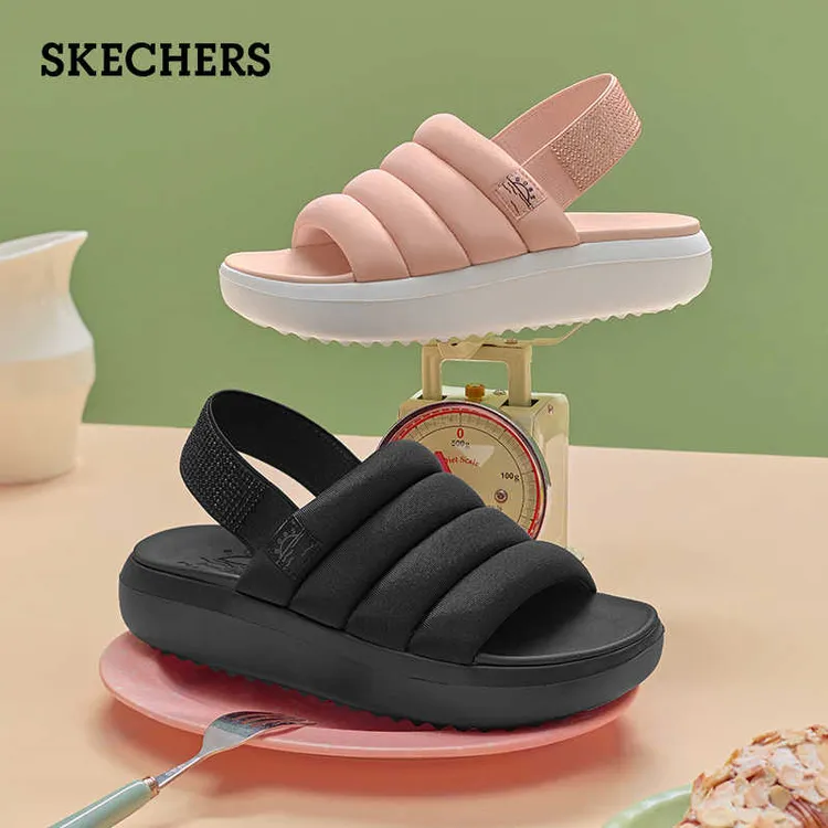 斯凯奇夏新款女士复古时尚百搭沙滩鞋舒适防滑休闲鞋凉鞋114781