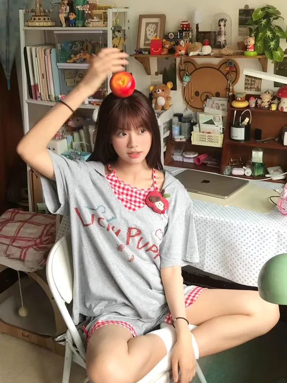 【DMXJ大梦想家】可爱卡通连帽小兔耳朵睡衣女款夏季新款家居服套装