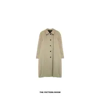  The pattern room | 双向经典一体两面格纹风衣落肩外套