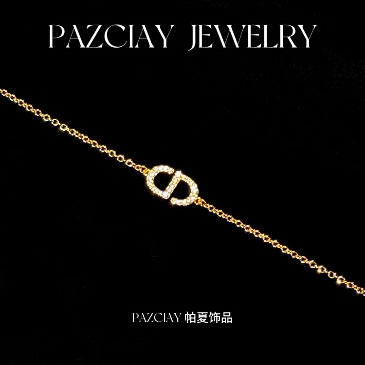 铜合金仿水晶手镯 迪家【猪鼻子】轻奢好运手链猪鼻子手链18k