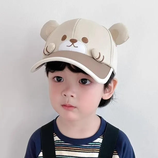 儿童帽子春秋季薄款男女宝宝卡通防晒鸭舌帽中大童遮阳棒球帽夏季