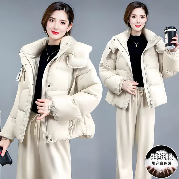 百搭短款白鸭绒爆款2025新款气质女士时尚羽绒服