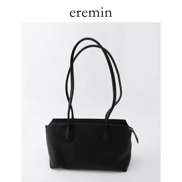 Min 极简长柄法棍包头层牛皮大容量腋下单肩包