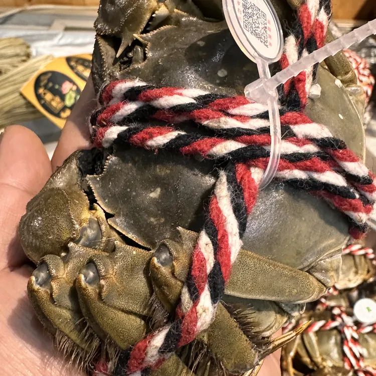 活蟹大闸蟹公母混公蟹3.5-3.2两左右，母蟹2.5-2.2两左右公母共8只