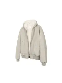 2223 美式cleanfit拉链大理石毛领保暖棉服外套
