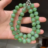 和田玉未镶嵌颈饰荧光猫眼项链卡12
