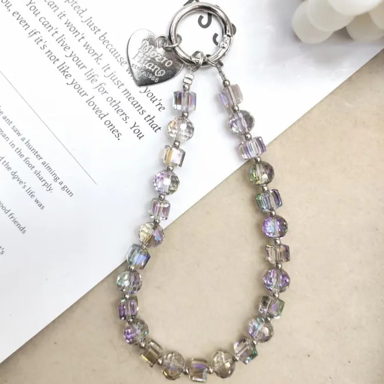 手机链奢华高级感水晶新款手提链条精致手腕短款女挂绳钥匙扣挂件