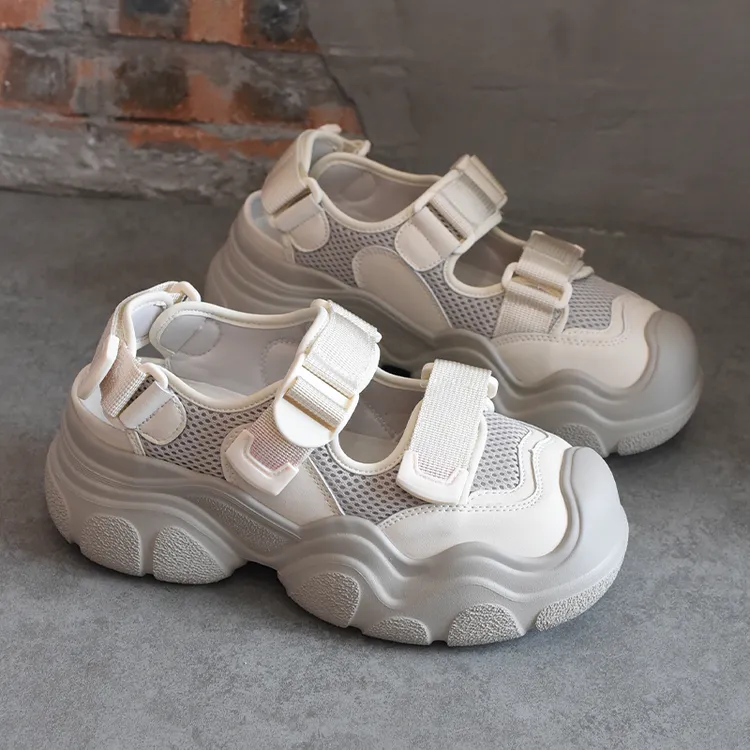 shougu/首谷大头丑萌运动凉鞋女2025夏季新款休闲镂空透气老爹鞋