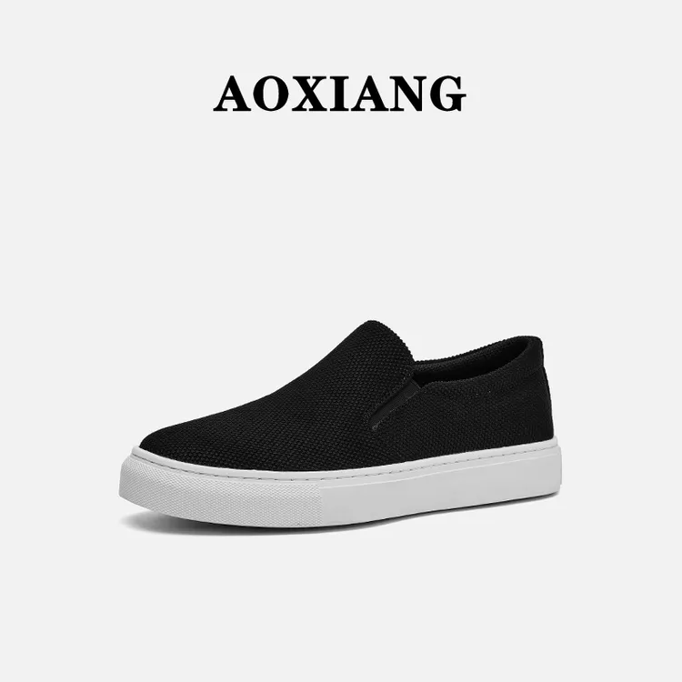 男鞋2025秋季新款帆布鞋男士老北京布鞋休闲一脚蹬懒人鞋子男潮鞋