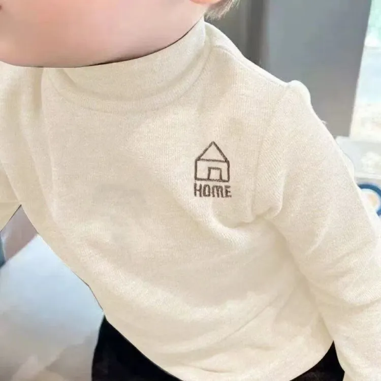 秋冬儿童长袖德绒贴身打底衫男童磨毛保暖秋衣中小童内搭t恤