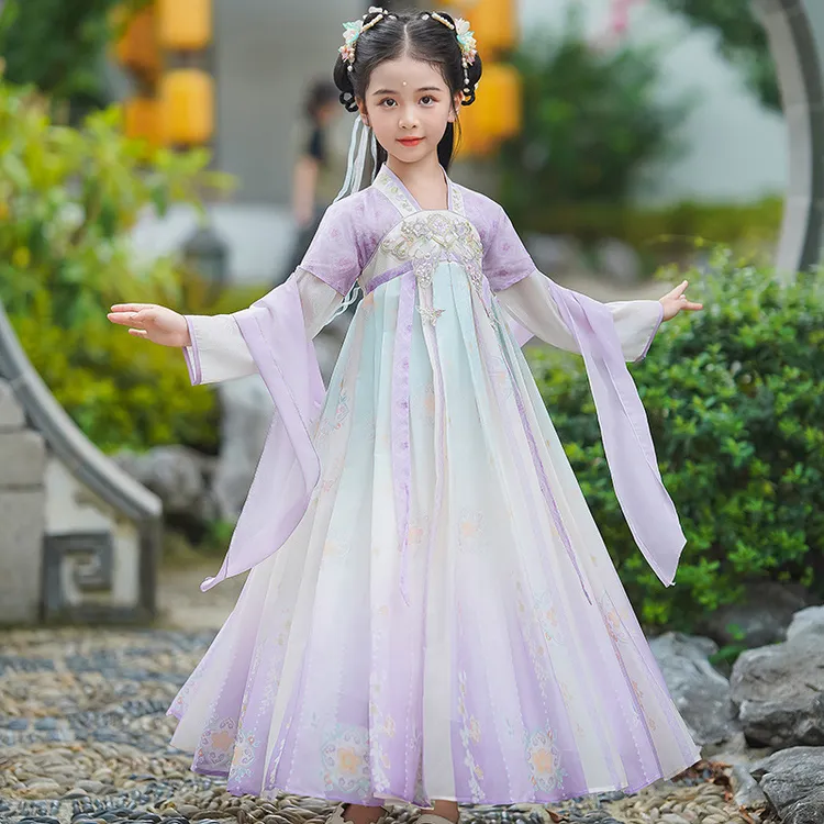 巴拉巴拉新品汉服女童秋季儿童古装2025新款国风唐装古风小女